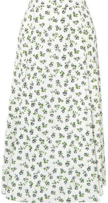 Emilia Wickstead Luison Wrap-effect Floral-print Crepe Midi Skirt