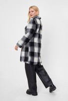 Thumbnail for your product : Nasty Gal Womens Check Faux Fur Coat - Black - L