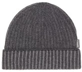 Thumbnail for your product : Burberry Ribbed-knit Cashmere Beanie Hat - Dark Grey