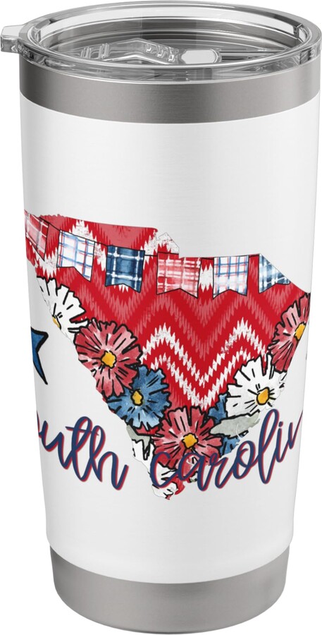 South Carolina USA 4th of July Patriotic State Home Stars Stainless Steel Insulated Tumbler