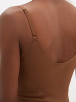 Thumbnail for your product : HEIST The Outer V-neck Stretch-jersey Bodysuit - Brown