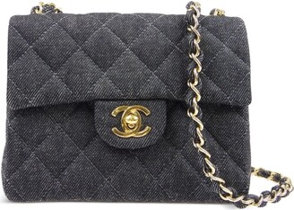 Chanel Classic Caviar Mini Square Flap Bag - Black Shoulder Bags, Handbags  - CHA253020