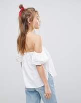 Thumbnail for your product : ASOS Design Cotton Off Shoulder Top