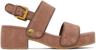 See by Chloe Pink Suede Galy Sandals