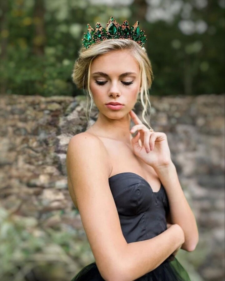 emerald green headpiece