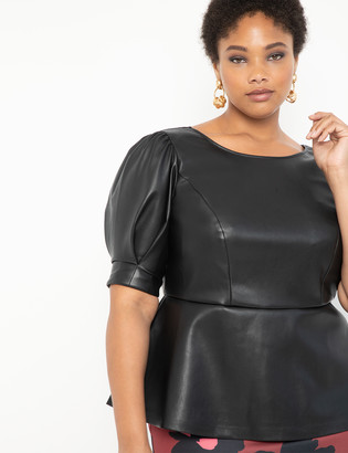 eloquii faux leather dress