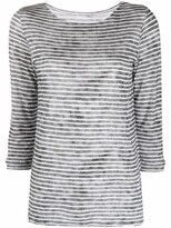 Thumbnail for your product : Majestic Filatures striped 3/4-sleeve T-shirt