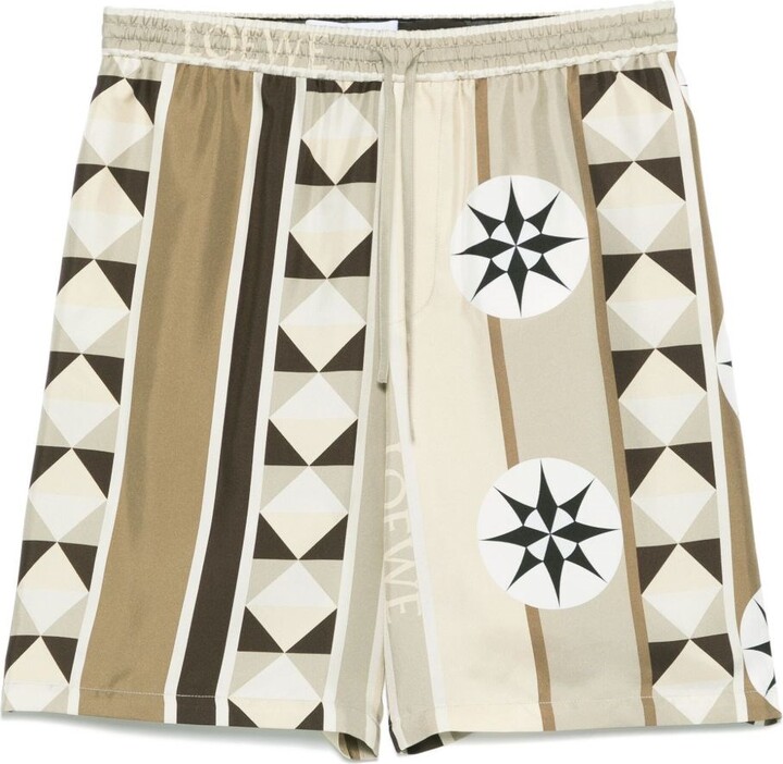 LOEWE PAULA'S IBIZA Printed Silk Shorts
