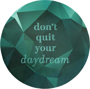 East Urban Home Faux Gemstone Don't Quit Your Daydream Quote Poly Chenille Rug