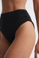 Thumbnail for your product : Reiss Fella High Rise Ruched Bikini Bottoms