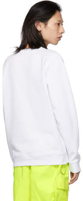 MSGM White Artist Logo Sweatshirt