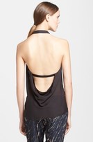 Thumbnail for your product : Haute Hippie Cowl Neck Silk Georgette Halter Top