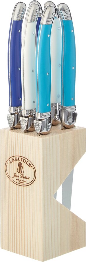 Jean Dubost Le Thiers Laguiole Set Of 6 Steak Knives In Block
