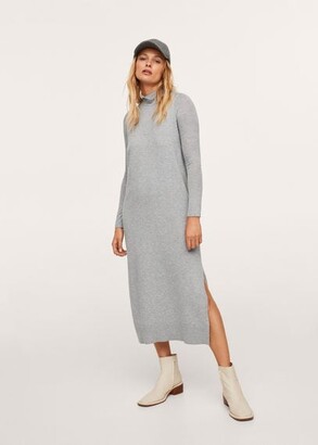 MANGO Knitted dress with openings