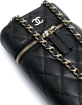 Chanel Pre Owned mini diamond-quilted CC crossbody bag - ShopStyle