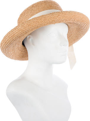 Helen Kaminski Raffia Bow-Accented Hat