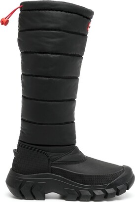 Hunter Black Intrepid Quilted Boots
