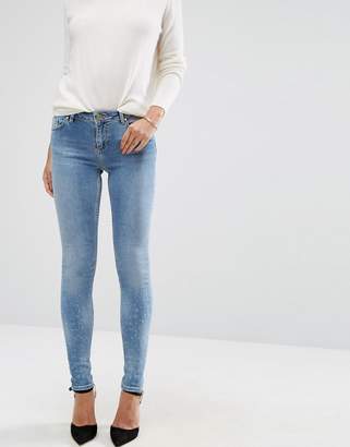 ASOS LISBON Mid Rise Jeans in Zoe Wash