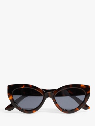 MANGO Cat Eye Sunglasses, Tortoiseshell