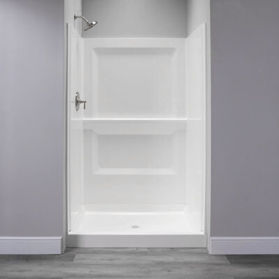 E.L. Mustee & Son Durawall 73" x 48" x 34" Three Panel Shower Wall
