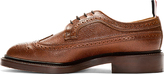 Thumbnail for your product : Thom Browne Brown Leather Longwing Brogues