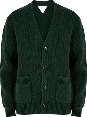 Bottega Veneta Dark Green Wool Cardigan - ShopStyle