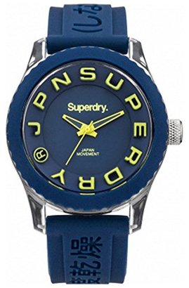 Superdry 'Tokyo' Quartz Plastic and Silicone Dress Watch, Color:Blue (Model: SYL146U)