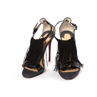 Christian Louboutin Navy Patent leather Sandals