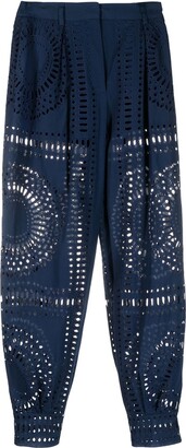 Alberta Ferretti Cut Out-Detail High-Waisted Trousers