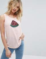 Thumbnail for your product : Brave Soul Singlet With Sequin Watermelon Badge