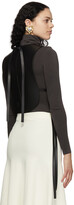 Thumbnail for your product : Loewe Black Leather Plastron Blouse