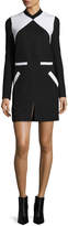 Thumbnail for your product : Courreges Two-Tone V-Neck Dress, Black/White