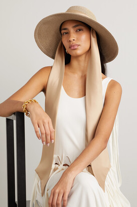 【EUGENIA KIM】cassidy voile-trimmed straw ハット Eugenia Kim Cassidy Convertible Satin-trimmed Straw Sunhat