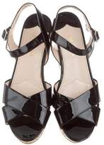 Thumbnail for your product : Prada Patent Leather Platform Wedges