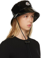 Thumbnail for your product : Moncler Black Shiny Logo Bucket Hat
