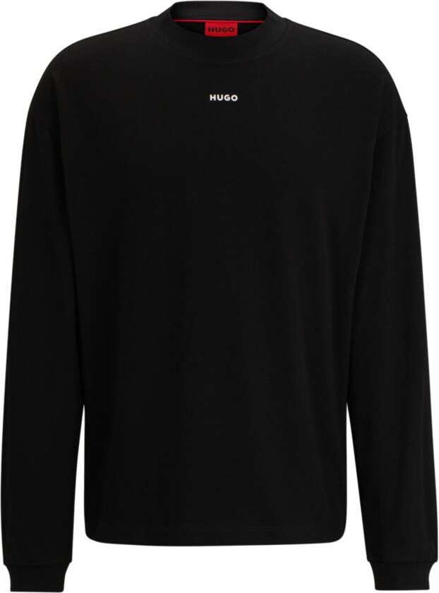 HUGO BOSS Cotton-jersey relaxed-fit T-shirt with logo print