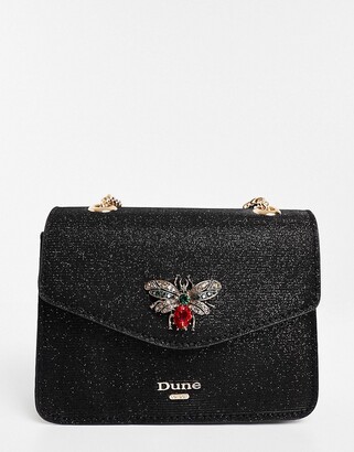 Dune chain strap mini bag with bug embellishment in black ShopStyle