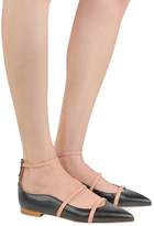 Thumbnail for your product : Malone Souliers Robyn Flat Black and Nude Nappa Leather Ballerinas