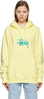 Stussy Yellow Embroidered Hoodie