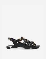 Thumbnail for your product : Dolce & Gabbana NS1 sandals in cowhide with stone embroidery