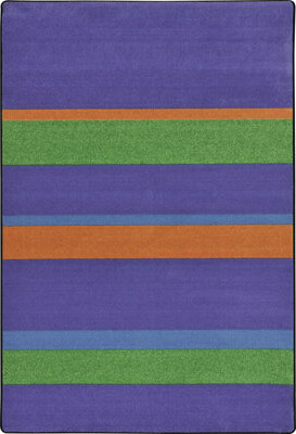 Joy Carpets Straight and Narrow© Striped Violet Area Rug