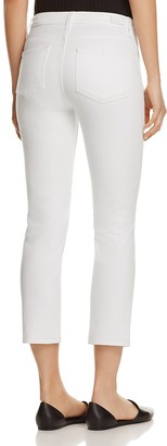 Paige Jacqueline Straight Crop Jeans in Optic White