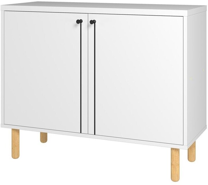 Schiebetürenschrank Sideboard NOVA 3OH 1.640 x 400 mm in Weiß