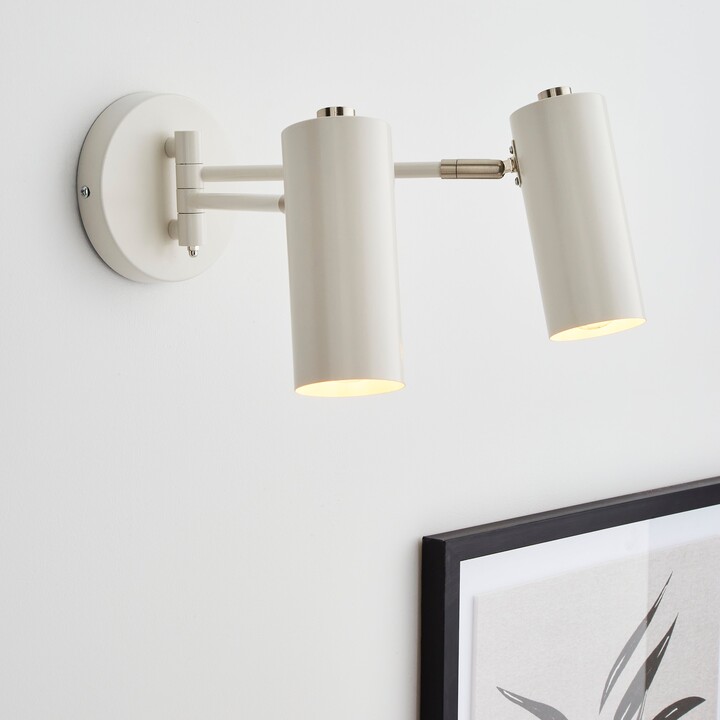Dunelm Leila Dual Wall Light Beige ShopStyle