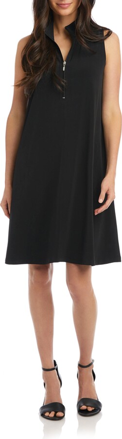 Karen Kane Travel Jersey Half Zip Shift Dress