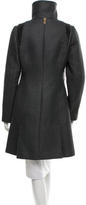 Thumbnail for your product : Mackage Leather-Trimmed Zip-Up Coat