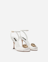 Thumbnail for your product : Dolce & Gabbana Matelasse Nappa Leather Devotion Sandals