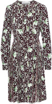 Thumbnail for your product : Valentino Embellished Chiffon-paneled Printed Silk Crepe De Chine Dress