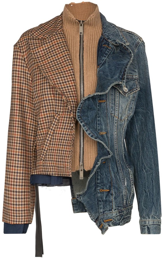 women's ruffled denim jacket