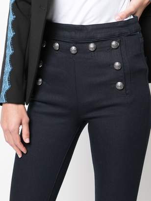 Veronica Beard button flared jeans